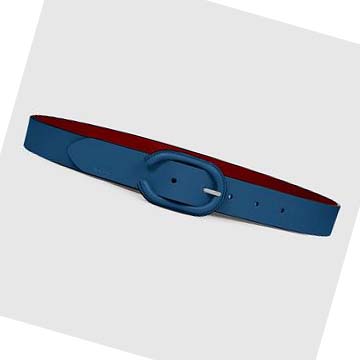 Men's Ecco Formal Covered Belts Blue | Canada 803HAP